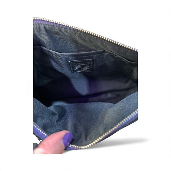 Coach Purple Pebbled Leather Crossbody Bag - Picture 4 of 9